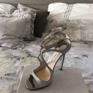 Jimmy Choo Lance FGM 162 Silver glitter